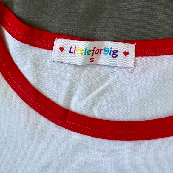 LittleForBig I Love Daddy Ringer Bodysuit Size S Snap Romper - Picture 6 of 9